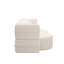 Lit pleine grandeur pliant, tissu, noyau en mousse, 2 coussins, beige, sans assemblage, tissu convertible pour espaces avec mousse, espace