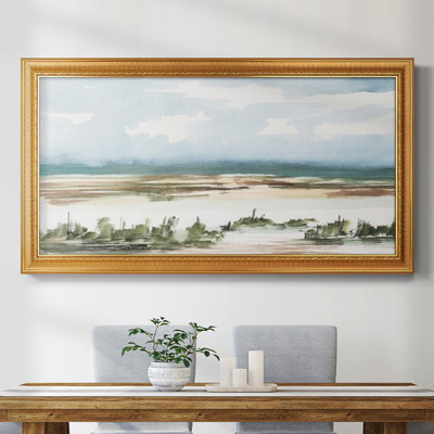 «Coastal Wetlands Watercolor II», toile encadrée de qualité supérieure - prête à être accrochée