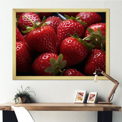 Stawberry Macro Food, reproduction d'art sur toile