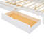 Grand lit plateforme avec 2 grands tiroirs, lit gigogne simple TG-1459254595