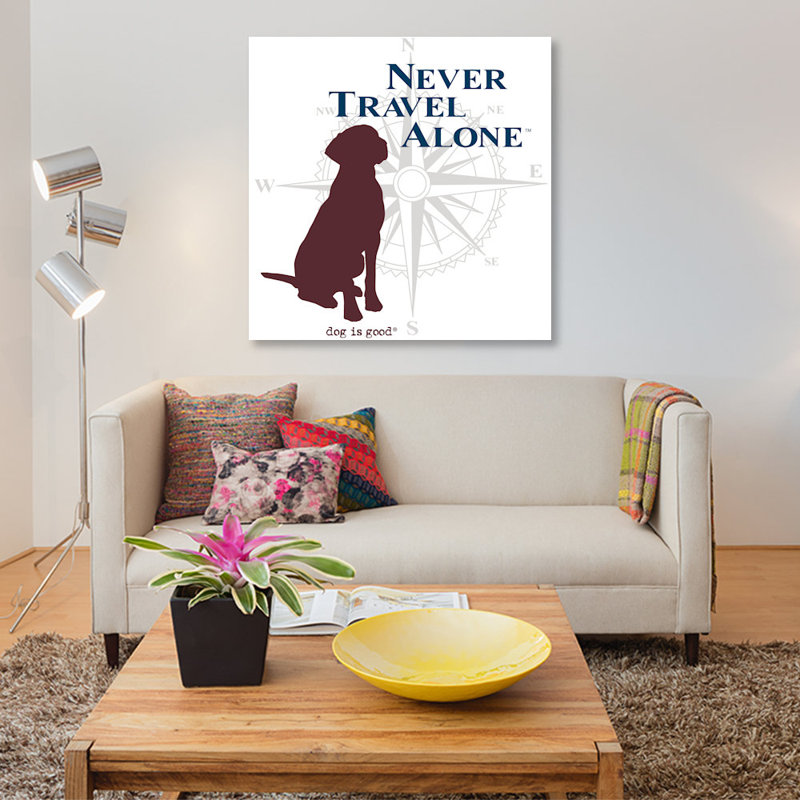 « never traveling seul ii », reproduction d’impression sur toile, H 18 po x l 18 po x P 1,5 po, Toile tendue, Pas de tapis