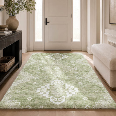 Tapis oriental à poils longs de qualité supérieure lavable à la machine ADS847