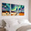 «Northern Lights», art abstrait sur toile tendue sur toile, ensemble de 3