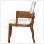 Modern  Wood & White Glossy PU Leather Upholstered Dining Chairs Set Of 2