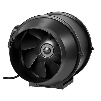 6" Inline Duct Fan Ventilation Kit with Carbon Filter & Speed Controller for Grow Tents, Hydroponics, and HVAC Air Circulation