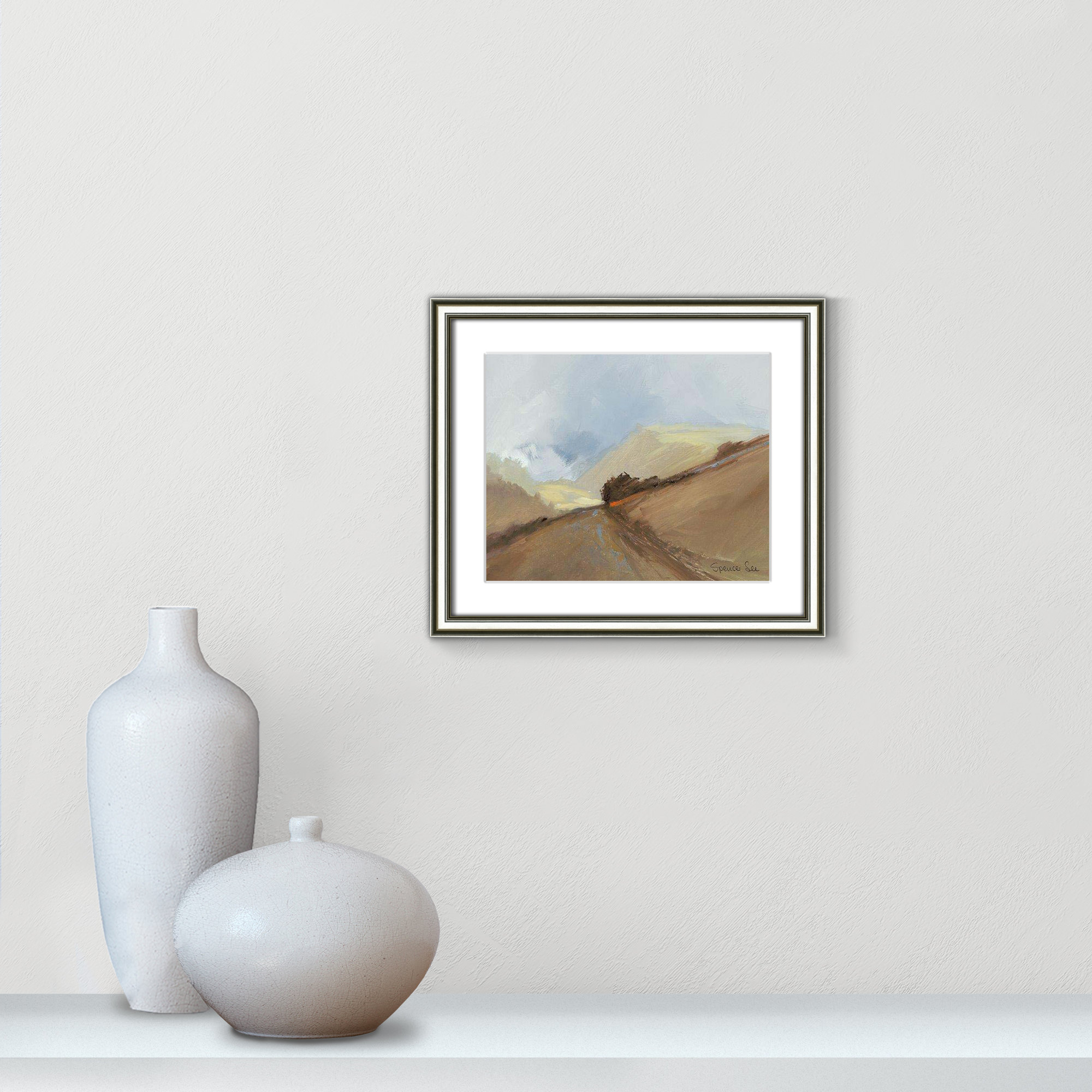 Heaven And Earth II by Spencer Lee, Silver Framed, 14.25" H x 16.25" W x 0.75" D