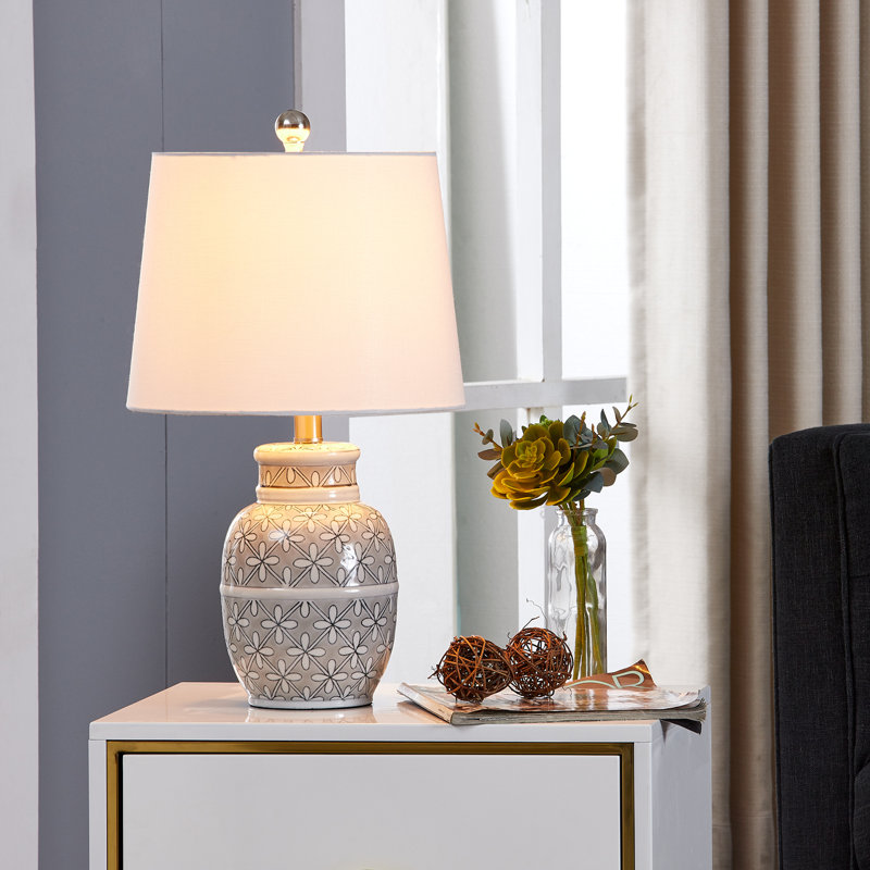 Lampe de table grise 19,75 "Altura
