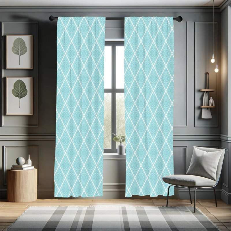 Panneau coulissant géométrique semi-diaphane avec passe-tringle, 28 po x 63 po