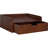 Kitt Modern Floating Wall Shelf Side Table With Drawer, 18" X 12" X 6.5", Walnut