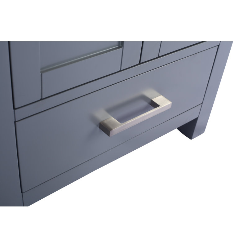 Base de meuble-lavabo simple 23,1 po seulement en blanc, gris