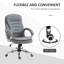 Chaise de bureau à haut dossier avec hauteur réglable et soutien lombaire pour une expérience de travail confortable, gris