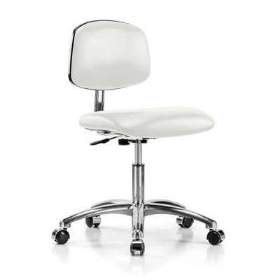 Chaise en vinyle pour salle blanche PERCH | Hauteur du bureau: 17 à 22 po