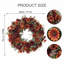 Couronne florale artificielle 18 pouces
