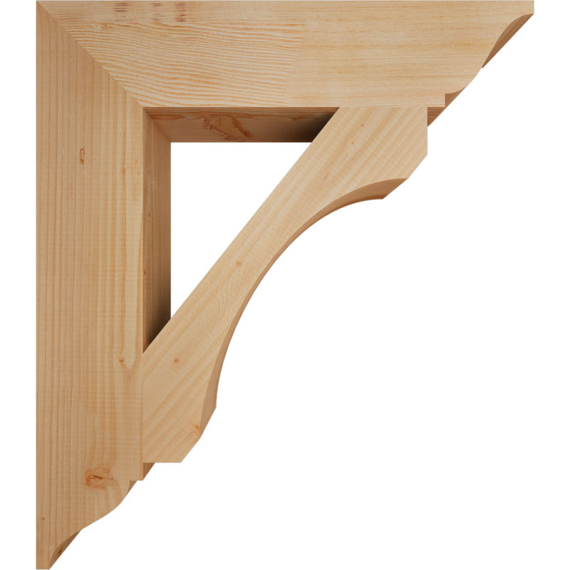 Support en bois rustique traditionnel BKTLEC01, Douglas (lisse), H 32 po x l 5,5 po x P 28 po