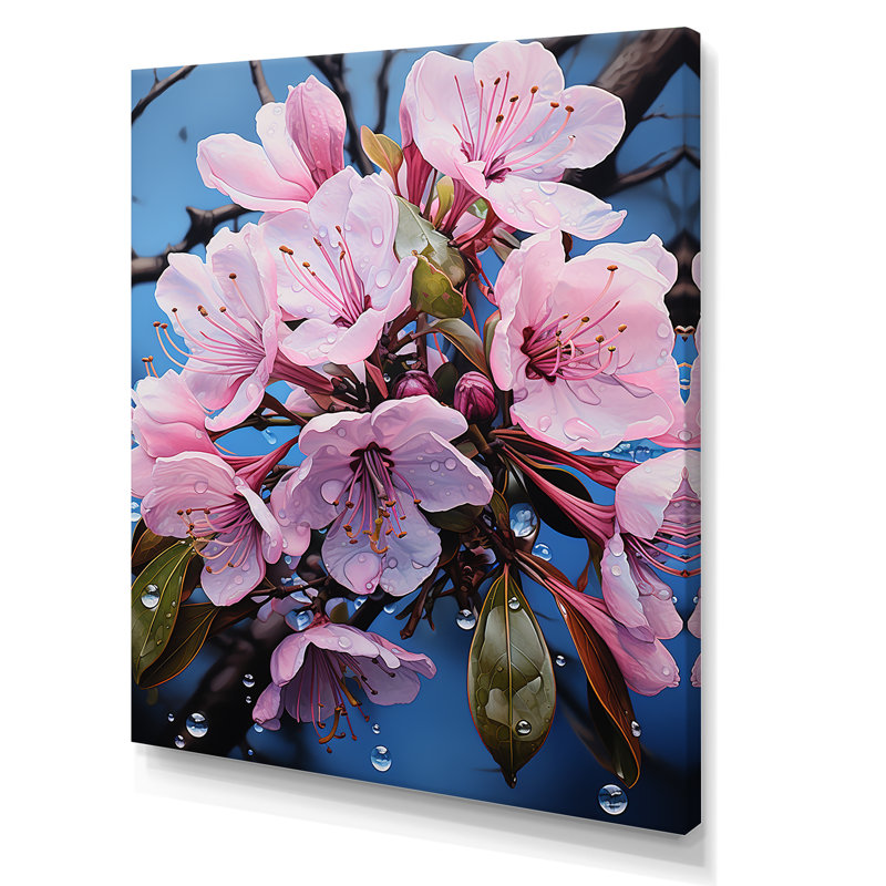 «Pink Celestial Blooms Radiance» sur toile, H 40 po x l 30 po x P 1,5 po, Toile tendue
