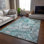 Premium Machine Washable Cerrito AMF519 Blue Rug