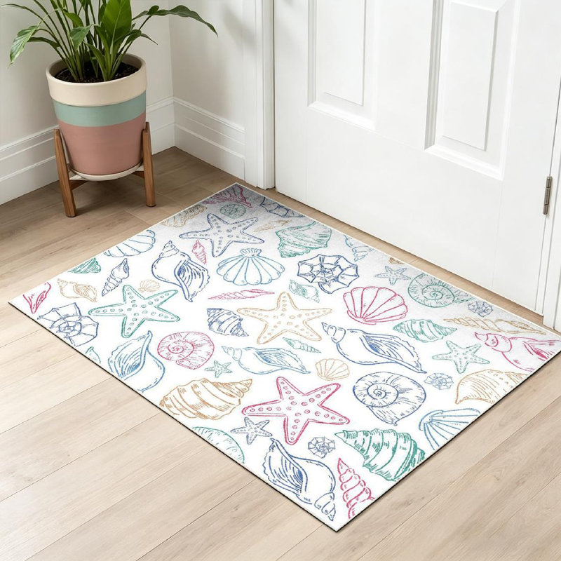 Tapis d'intérieur transparent transparent lavable à la machine, Rectangle 32" x 47"
