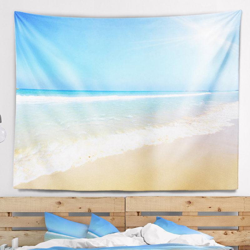 Tapisserie de plage de mer tropicale soleil, H 32 po x l 39 po