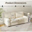 Canapé moderne et confortable, tissu chenille durable, design compact pour le salon