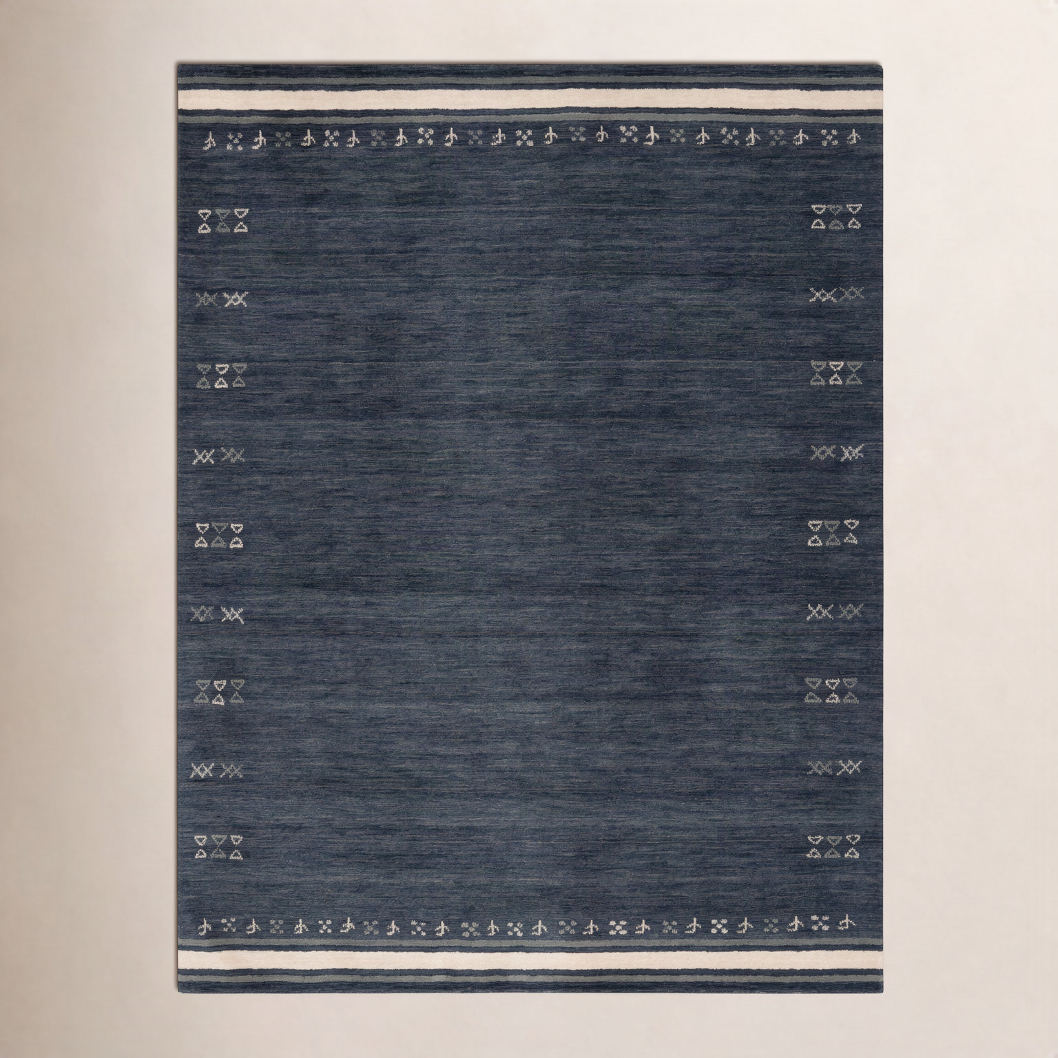 Santiago Charcoal Handmade Wool Geometric Rug, Rectangle 8' x 10'