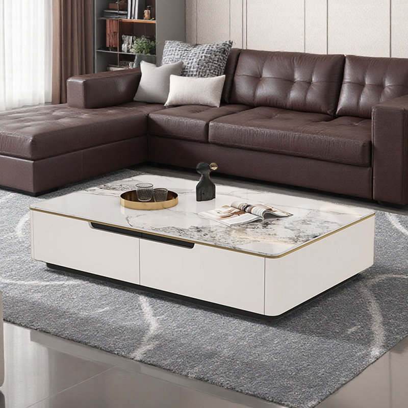 Table basse Italian Luxury, 17" H x 55.11" L x 27.55" W