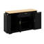 Buffet de rangement moderne avec porte avec support de rangement, îlot de cuisine avec tablettes réglables, support coulissant à 3 niveaux et tiroir-2102313517
