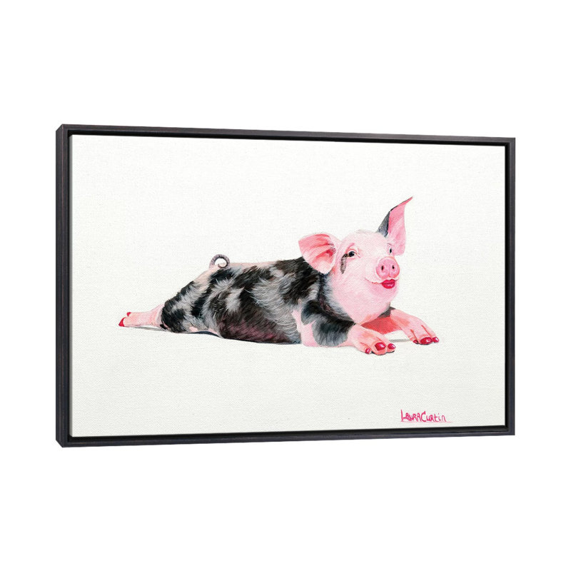 " Ruby " by Laura Curtin, Distressed Black Frame, No Mat, 18" H x 26" W x 1.5" D