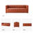 Dareau 83" Genuine Leather Channel Tufted Sofa-121869884