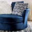 Fauteuil rond de style transitionnel 1pc
