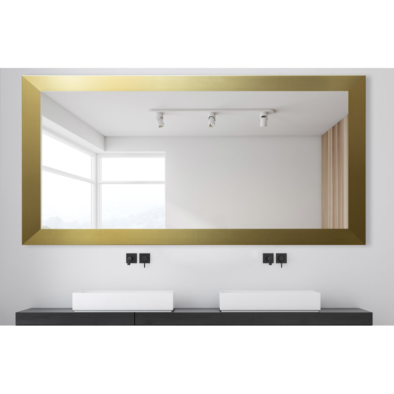 Viviano Wood Flat Mirror, 39" x 78"