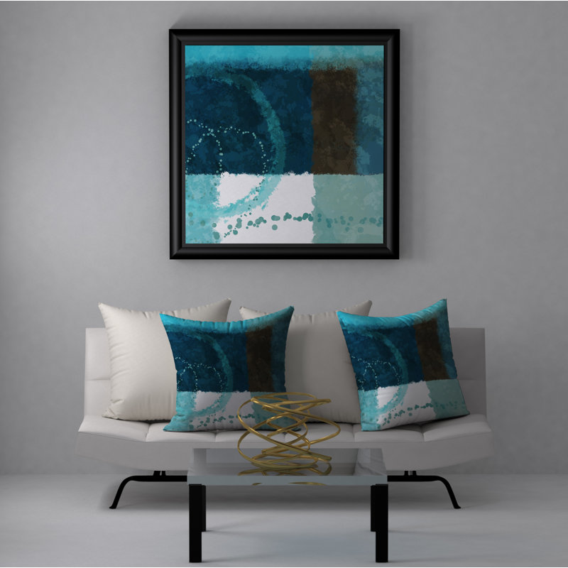 Abstract Reversible Throw Pillow, 18" x 18"