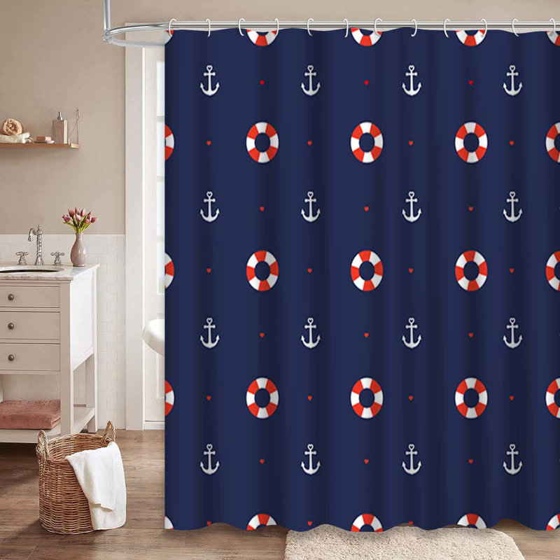 Rideau de douche Anchor Lifebuoy, L 72 po x l 78 po