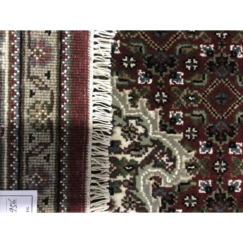 Hand-Knotted High-Quality Red and Cream Area Rug