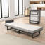 Lit plateforme tapissier en métal Mayton