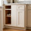 Armoire de coin en angle 36 po blanc doux prêt à assembler Shaker