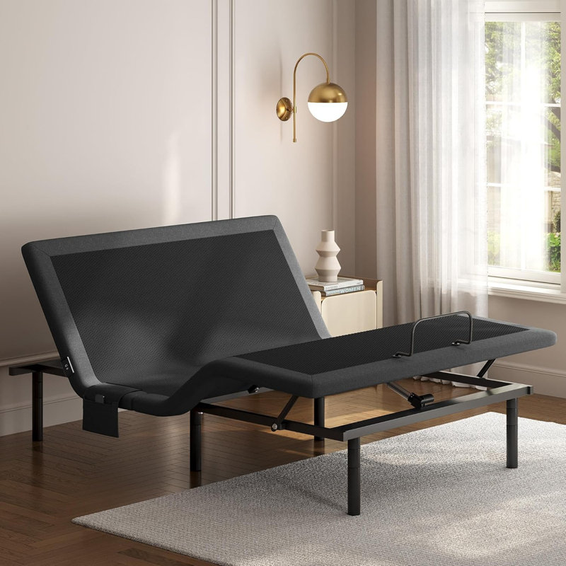 Queen Adjustable Bed Frame with Wireless Remote Control, Queen Size Adjustable Bed Base
