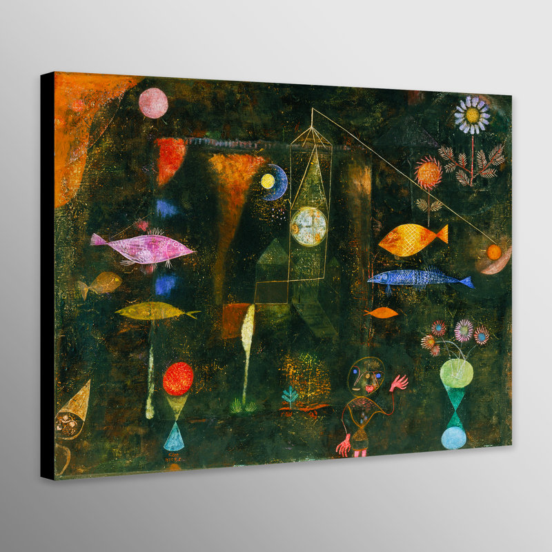Fish Magic by Paul Klee - Wrapped Canvas Painting, 31cm H x 41cm W x 4cm D