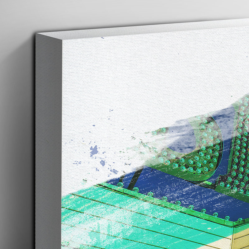 Brighton Pier Sign - Wrapped Canvas, 35cm H x 50cm W