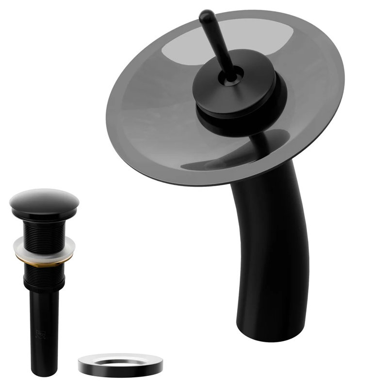 Single-handle Bathroom Faucet, Black/Smoke