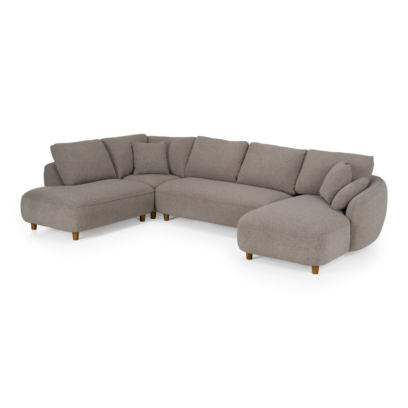 Canapé modulaire en U gris Joslin