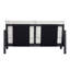 Ensemble 2 pièces canapé avec coussins d'extérieur et table basse - Structure en bois d'acacia-132686063
