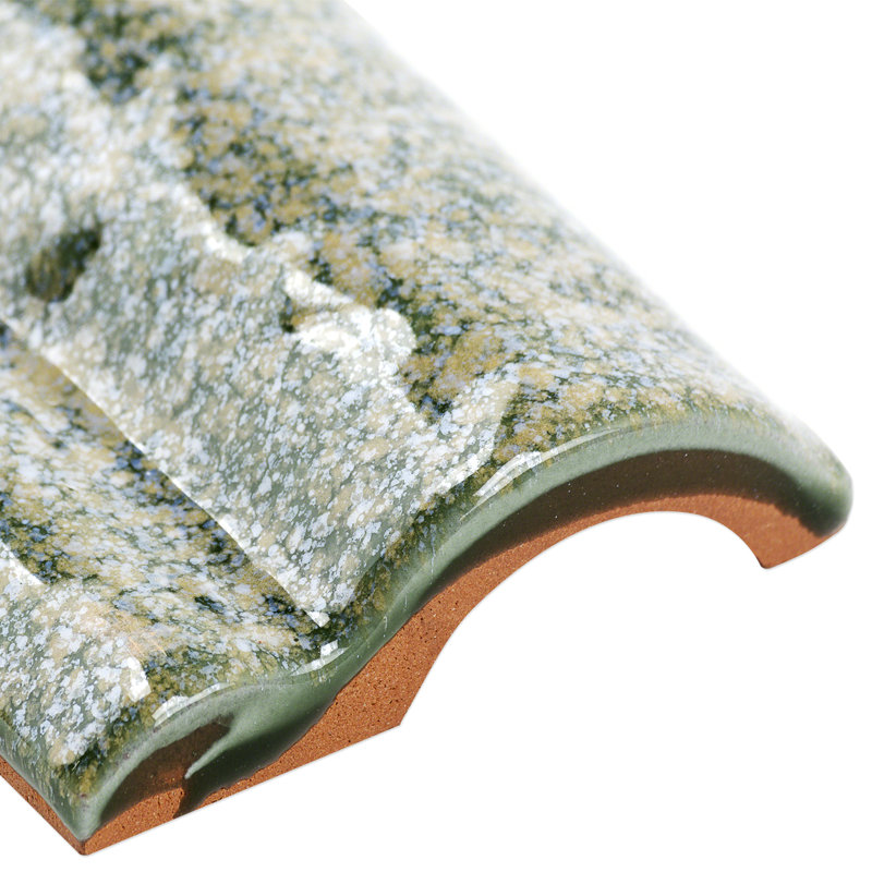 Carreau de céramique Bullnose 8 "x 2" Angela Harris, Vert