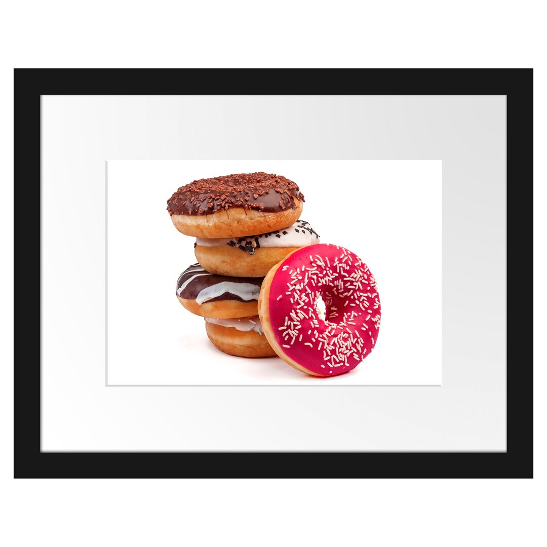 Gerahmtes Poster Süße Donuts