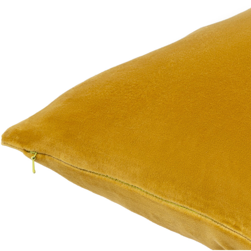 Coussin en coton Denny, H 20 po x l 20 po, Housse de coussin seulement - sans coussin, Jaune clair