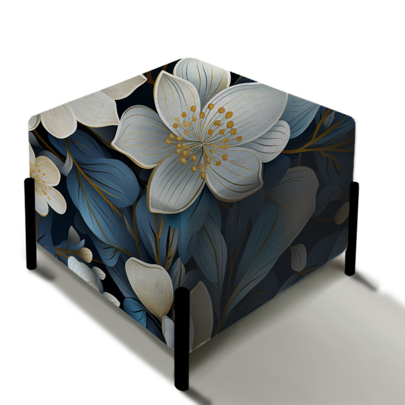 Repose-pieds artistique bleu Magnolia Essence Beauty