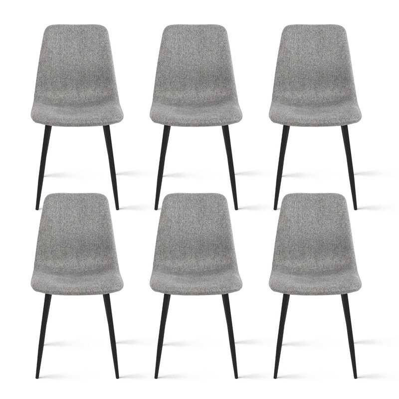 Chaises de salle à manger rembourrées Tonyia, Gris