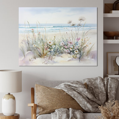 Fleurs sauvages sur la plage - Art mural fleurs sauvages