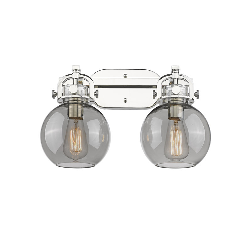 Slocomb 2 - Light Dimmable Vanity Light, Smoke, Polished Nickel
