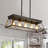 5-Light Farmhouse Chandeliers For Dining Room, Metal Rustic Pendant Island Light Fixture, Modern Rectangular Island Lights For Kitchen, Living Room (No Bulbs)-1127610852