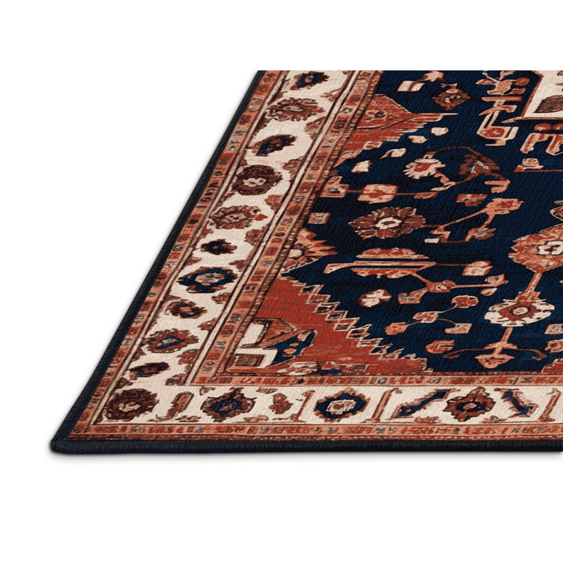 Tapis brun turc lavable à la machine, Rectangle 5 pi x 7 pi